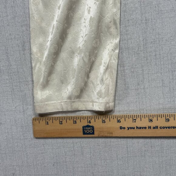 Vintage Versus Gianni Versace Trousers Floral Jacquard White Satin Size 33/40 - Picture 10 of 15